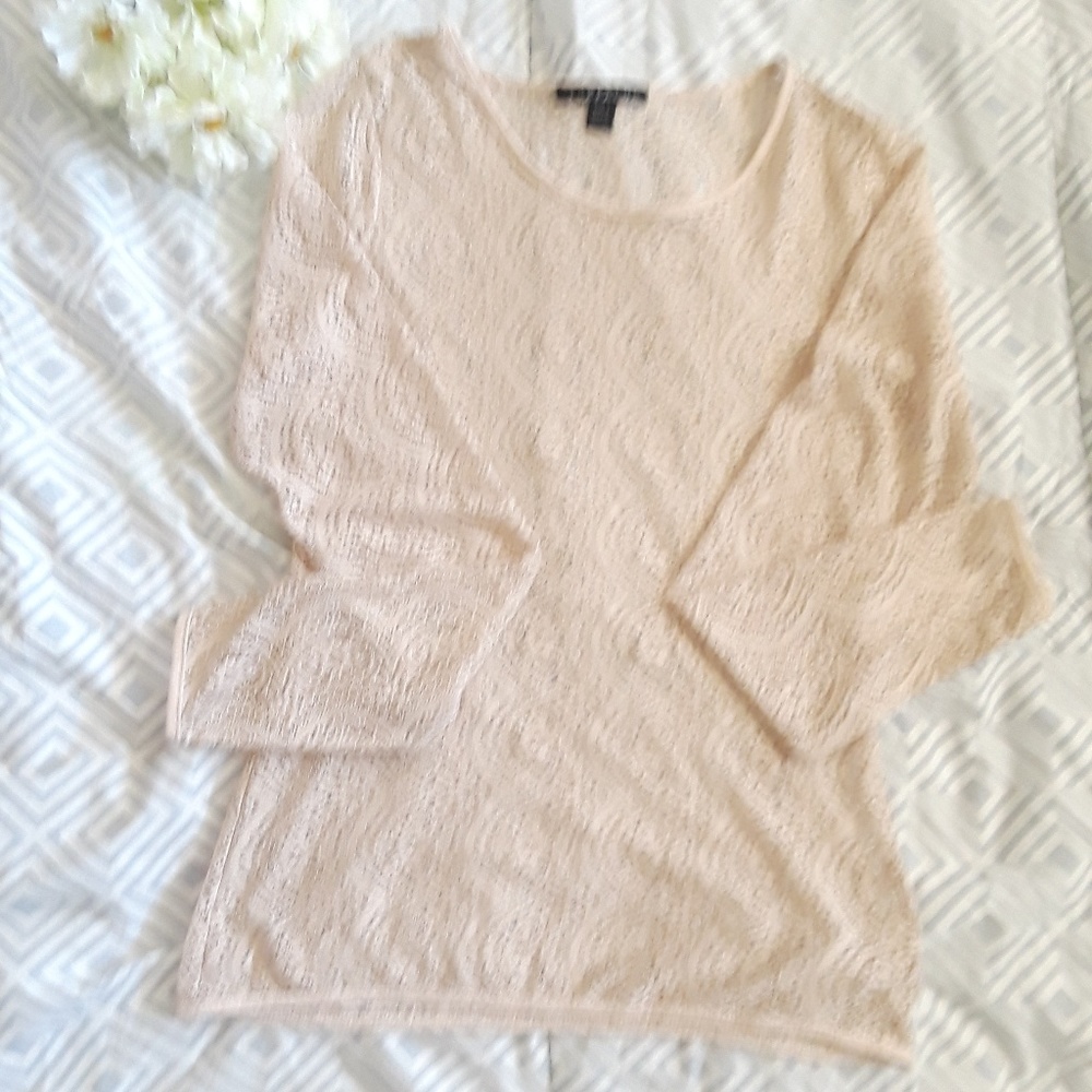 Zara Tarafluc beige lace top size small